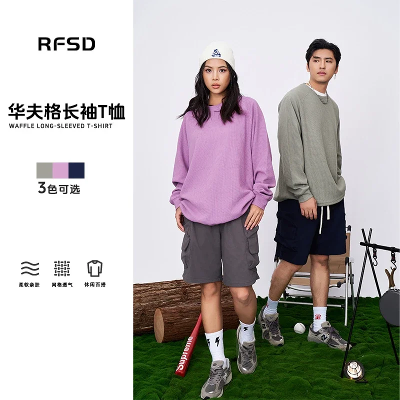 RFSD Men's 2025 FW Waffle Crew Neck Long Sleeve T-shirt