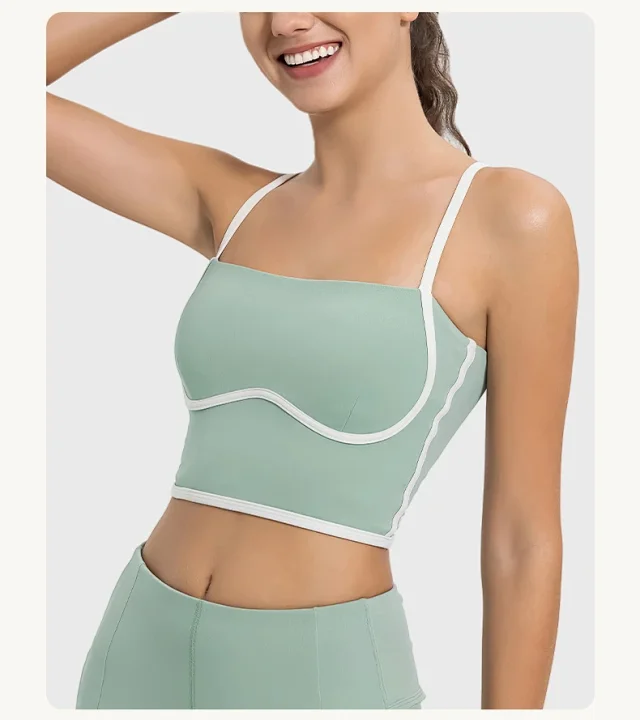Summer Color-Block Sports Bra Detail