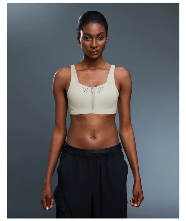 Zip-Front Sports Bra D25116 Detail