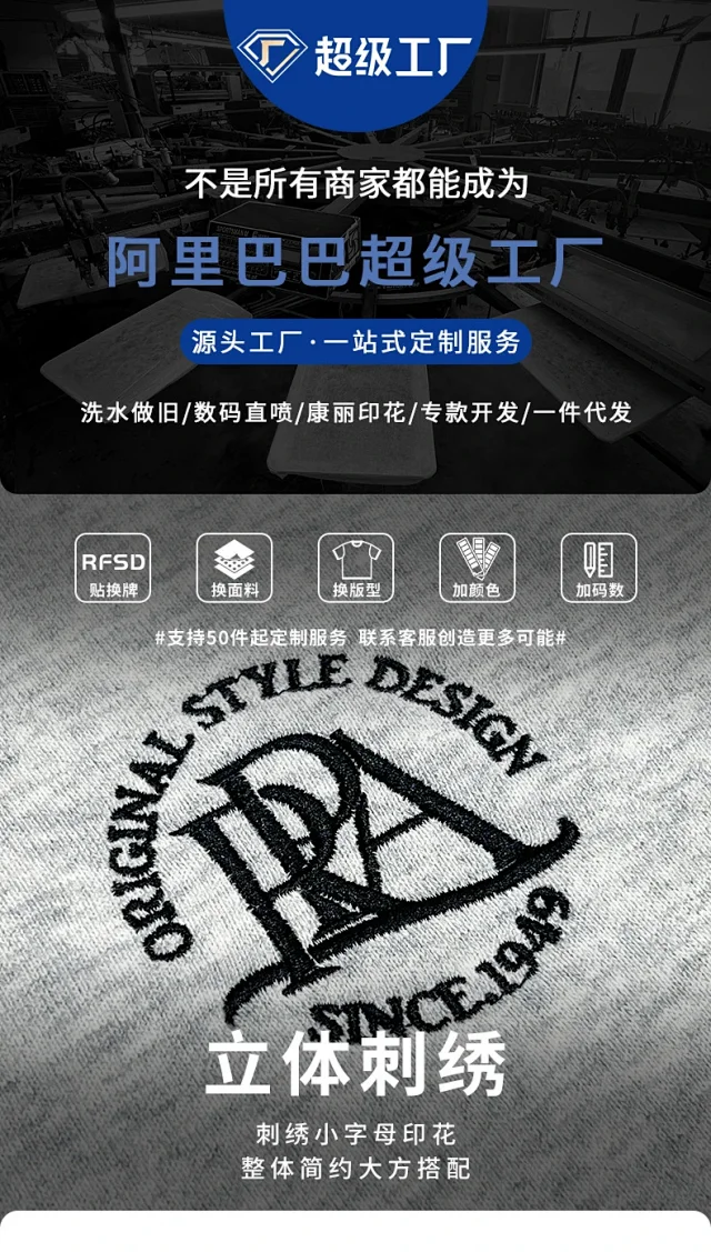 RFSD Men's 2025 AW 380g Embroidered Polo Sweatshirt Detail