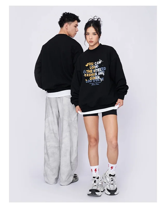 RFSD Men's | 2025 Fall/Winter Heavyweight American Streetwear Print Crewneck Sweatshirt Detail