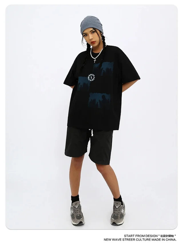 RFSD|2025 Summer Heavyweight Dark Print T - Shirt Couple Detail