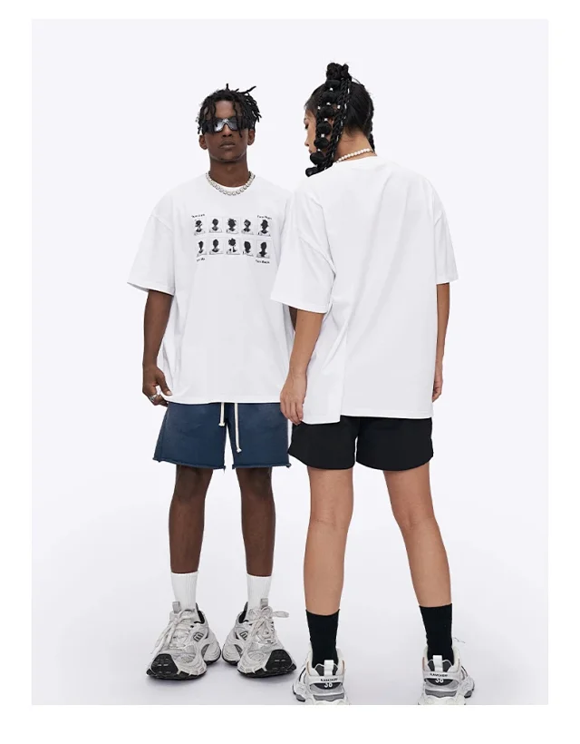 RFSD Men's 2025 Summer T-shirt (230g Cotton, Fun Head Print) Detail