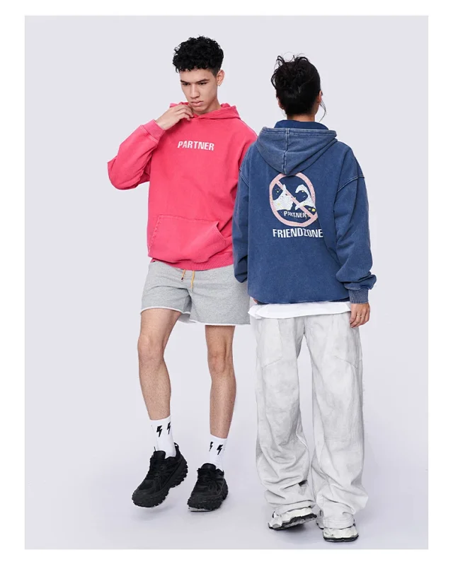 FSDR Men's 2025 FW Loose Waxed Hoodie Detail