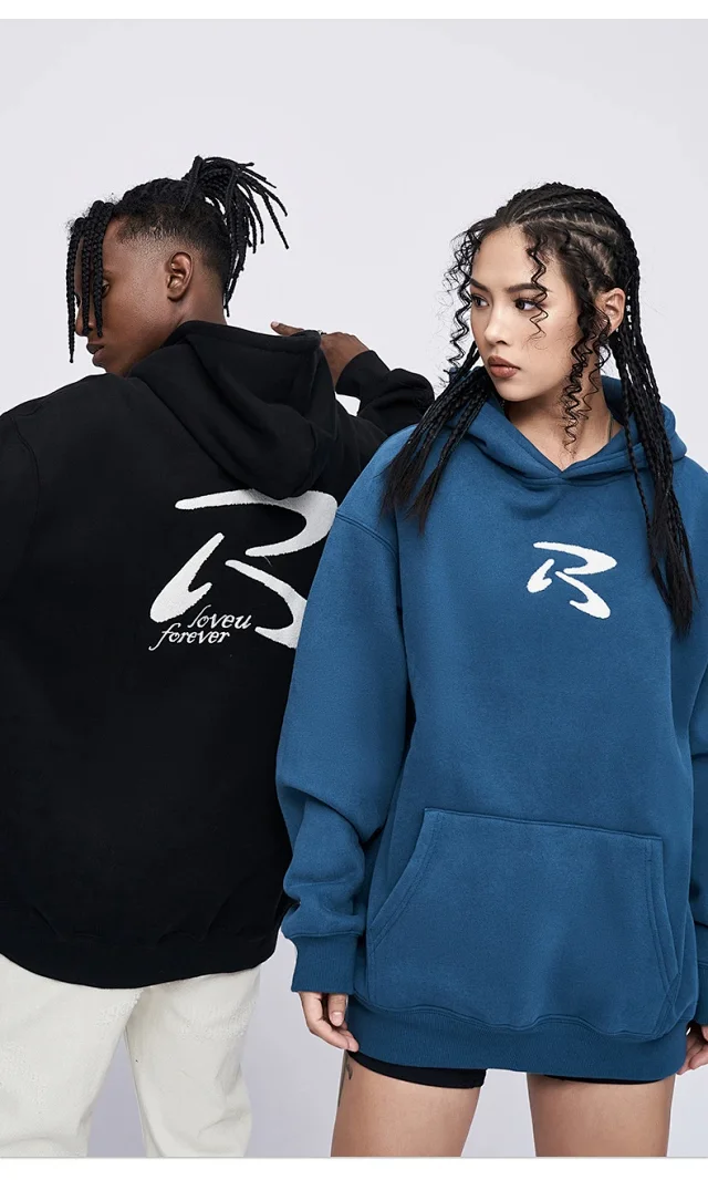 RFSD Men's 2025 A/W 380G Fleece R-Embroidery Hoodie Detail