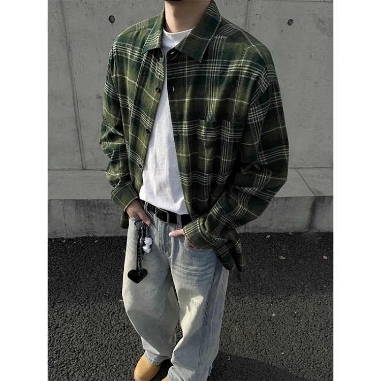 Vintage Checkered Shirt Jacket