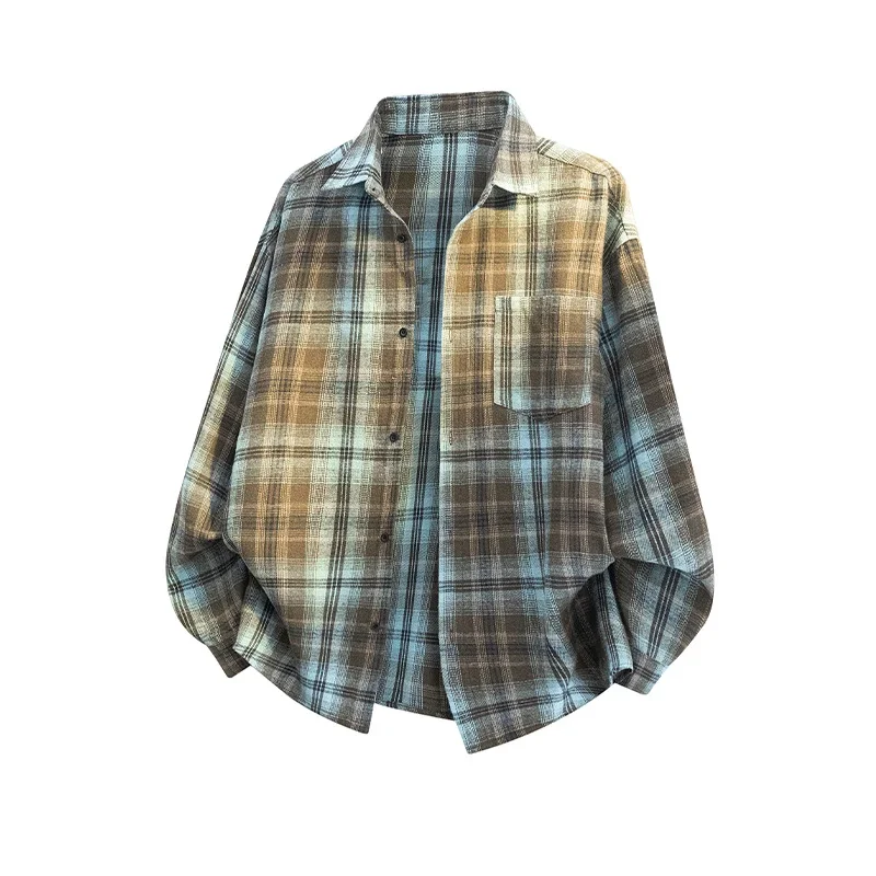 Vintage Checkered Shirt Jacket