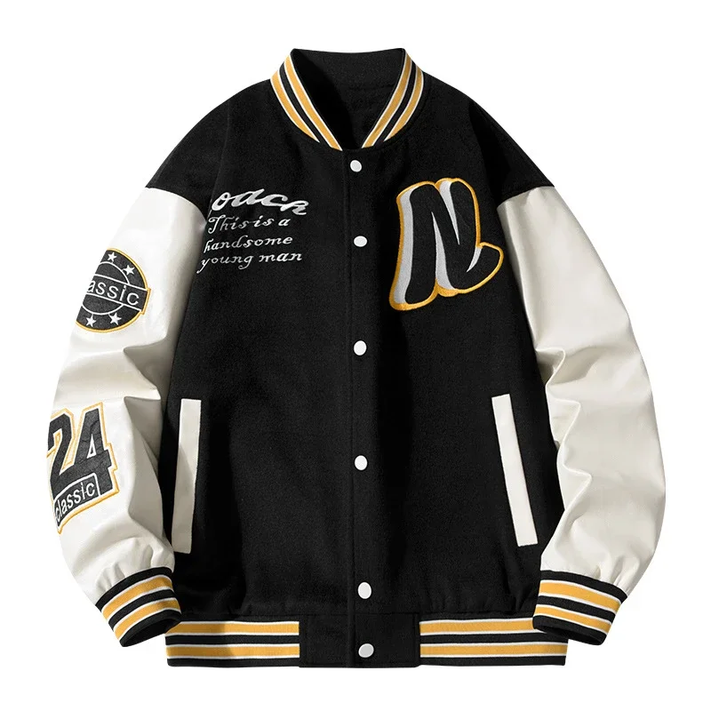 Vintage Letterman Bomber Jacket for Men