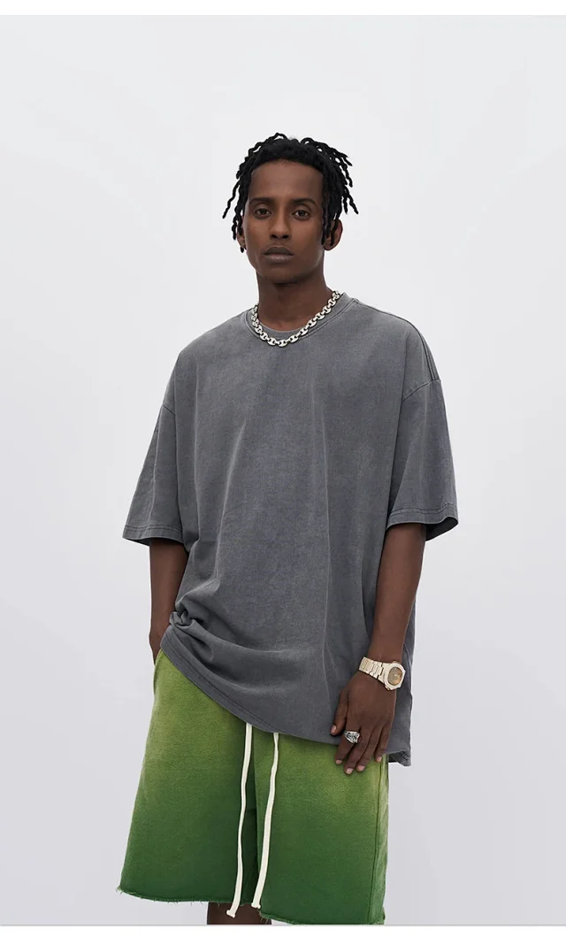 RFSD Men's | Balenciaga Dupe 285G Washed Wax-Dyed Tee Detail