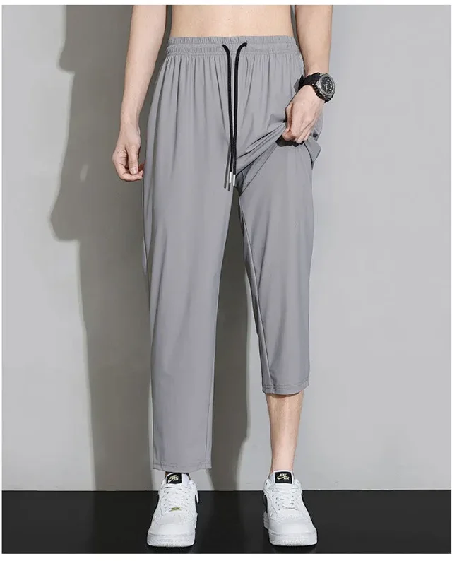 Men's Summer Ice Silk Joggers Detail