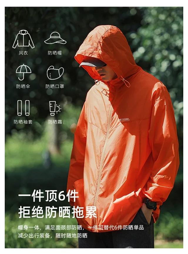 Mountain Style Hooded Summer Work Jacket (Unisex) Detail