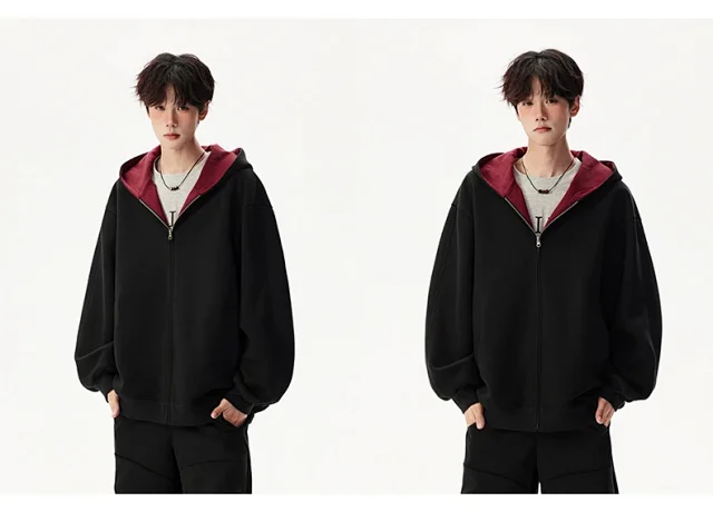 American New Color - Blocked Hoodie Detail