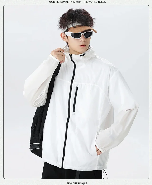 Unisex Summer UV-Resistant Hooded Skin Coat Detail