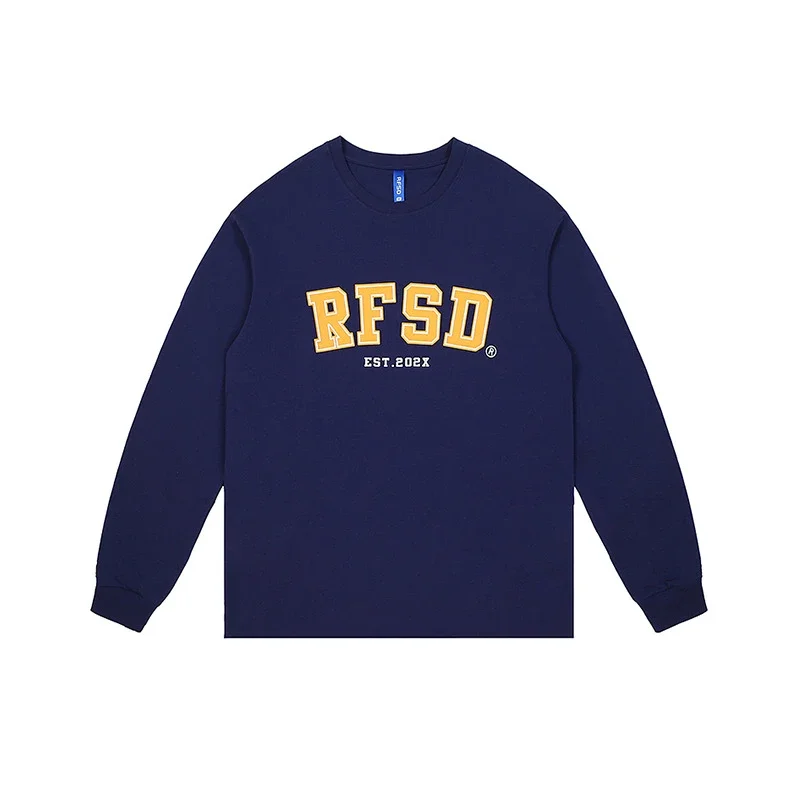 RFSD Men's | 2025 Fall New 250g Double Yarn Heavyweight Streetwear Loose Long-sleeve T-shirt