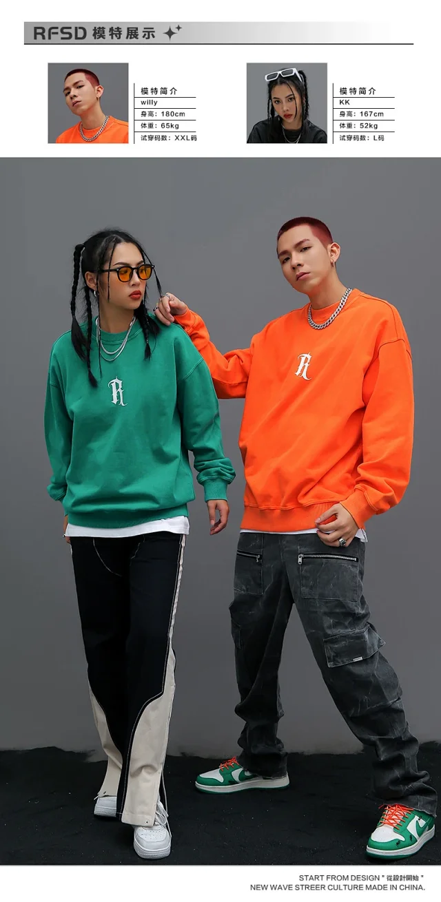RFSD Men's | 2025 Autumn-Winter New Trendy R-Printed Sweatshirt Detail