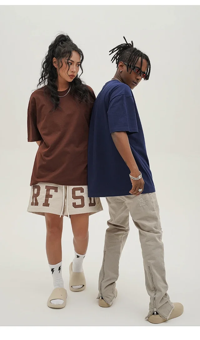 RFSD Men's | 2025 Summer Earth Tone 230G Loose Short-sleeve Heavyweight T-shirt (Big Brand Dupe) Detail