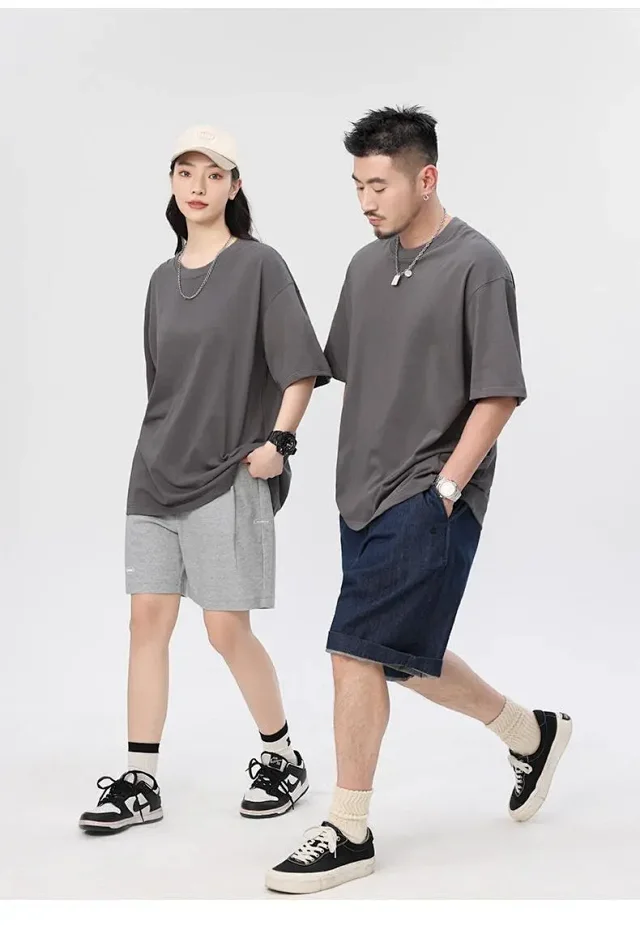 300G Men's Cotton Heavyweight T-Shirt Detail