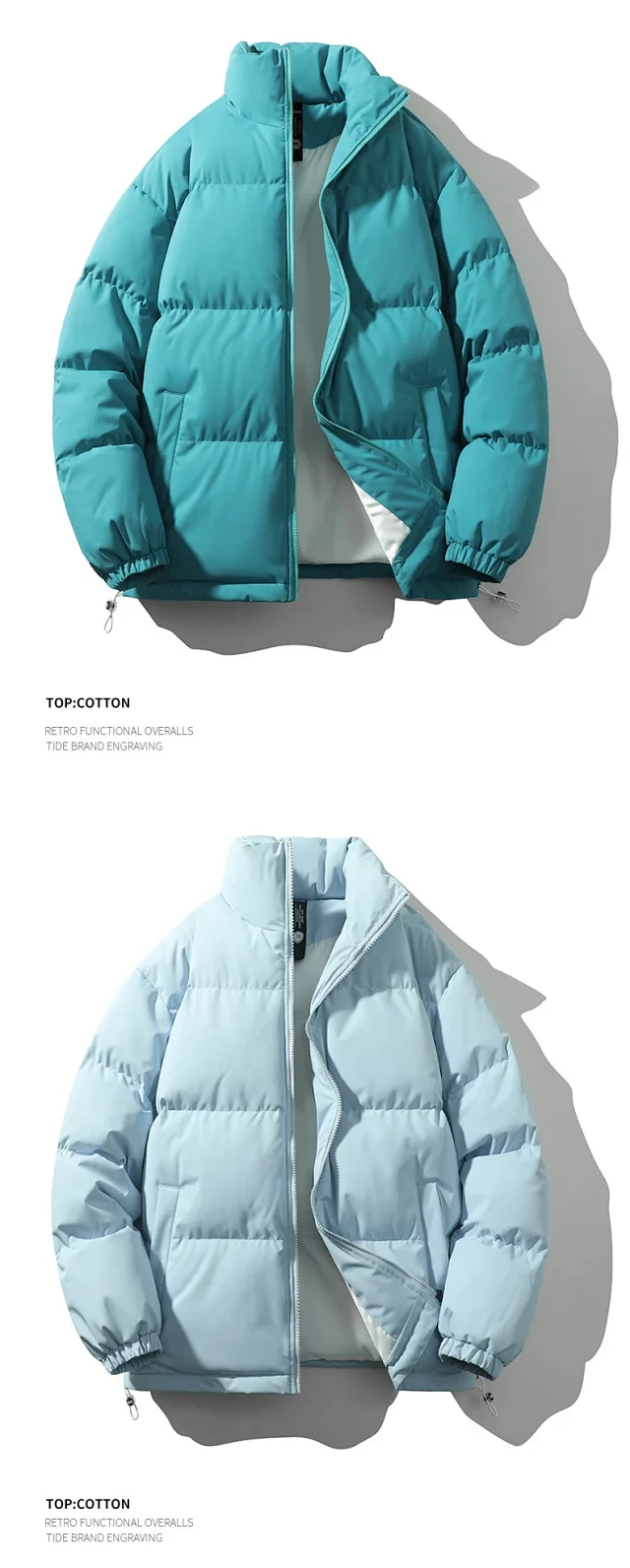 2025 Winter Men's Loose Cotton Coat Detail