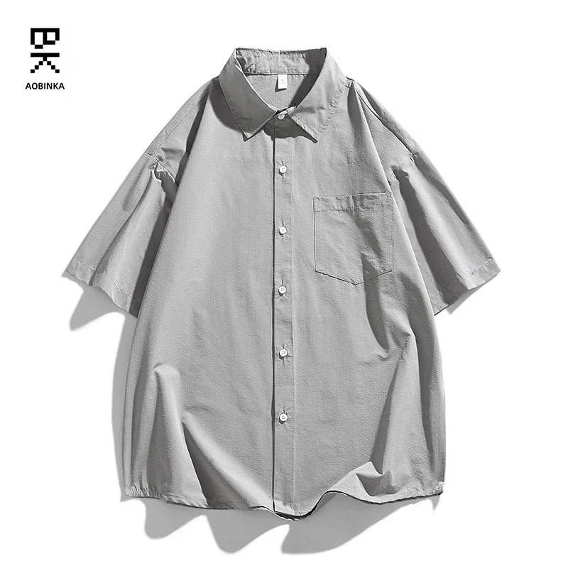 2025 Summer Hong Kong Style Couple's Loose Shirt