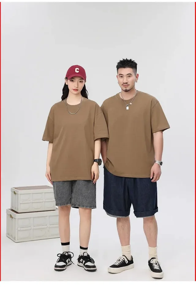 300G Men's Cotton Heavyweight T-Shirt Detail