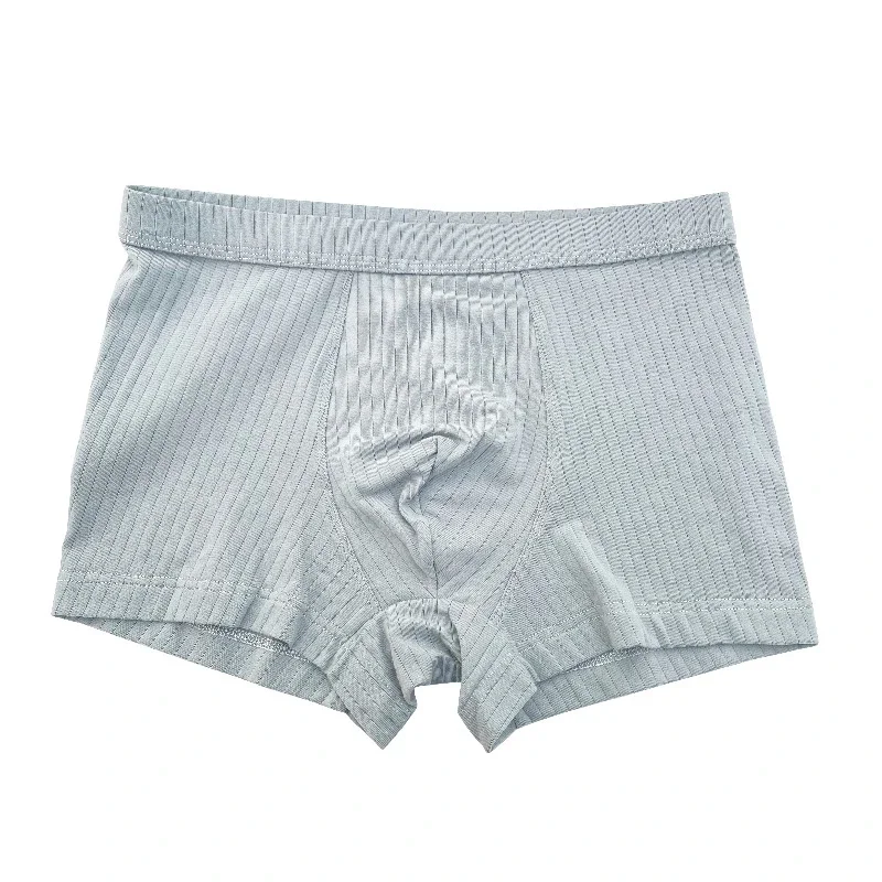 Men's Cotton Breathable Striped Boxer Briefs