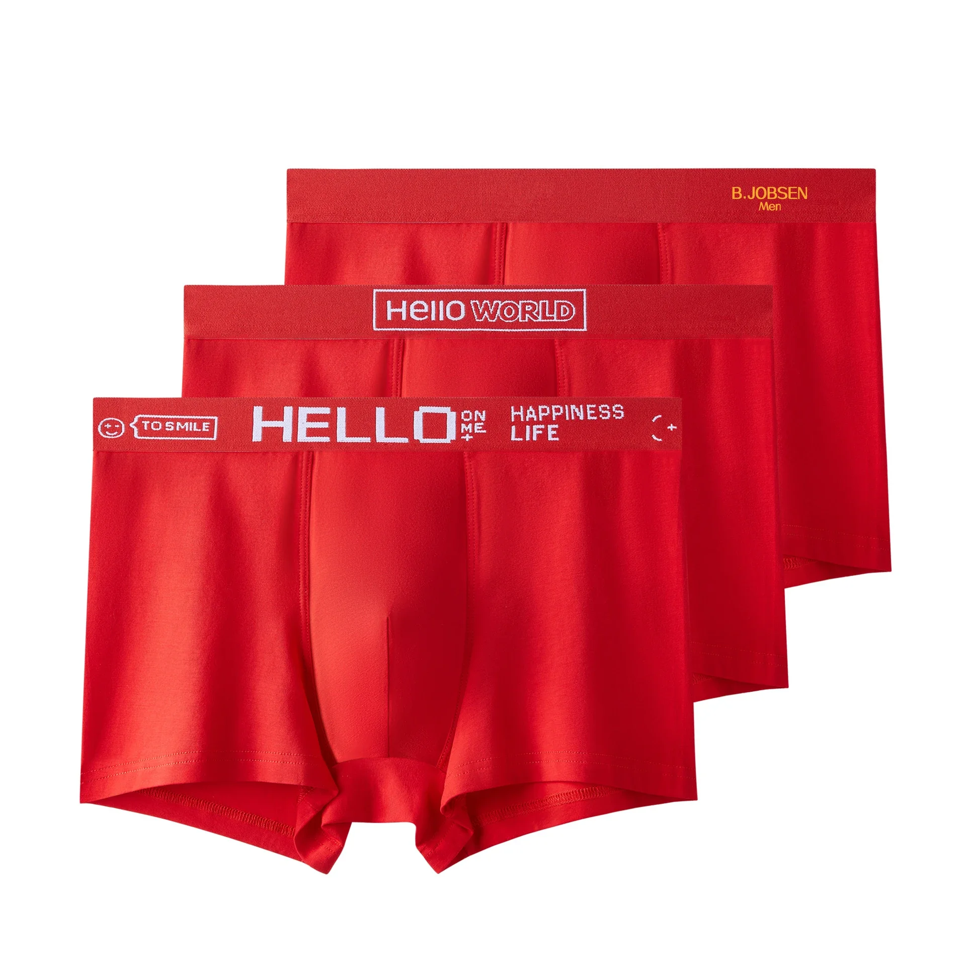 Men's Red Cotton Lunar Year Boxers