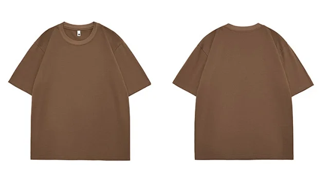240g Heavyweight Cotton T-Shirt White/Black Unisex Large Size G Detail
