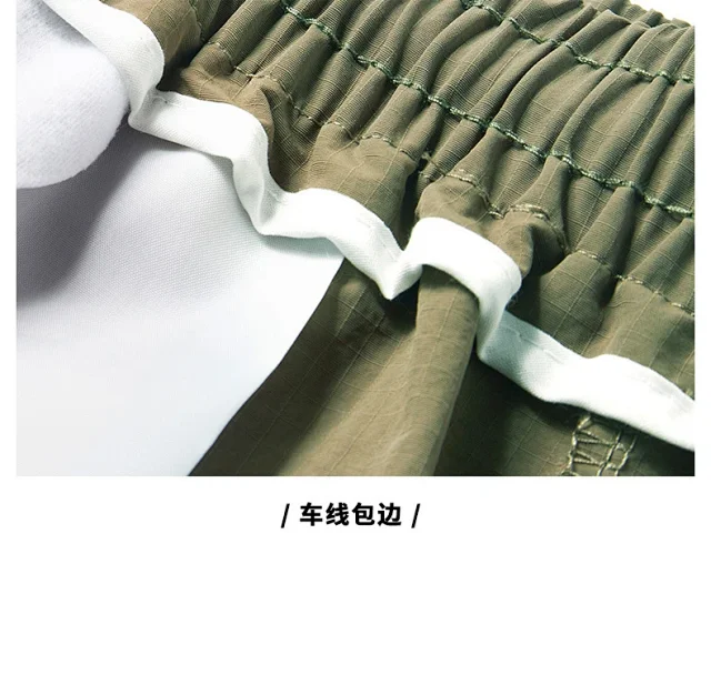 Men's Retro Loose Straight Trousers Detail