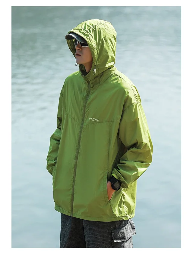 Mountain Style Hooded Summer Work Jacket (Unisex) Detail