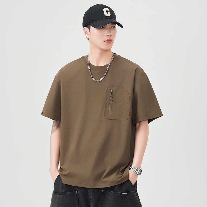 Japanese Workwear Men's T - Shirt 2025 Summer