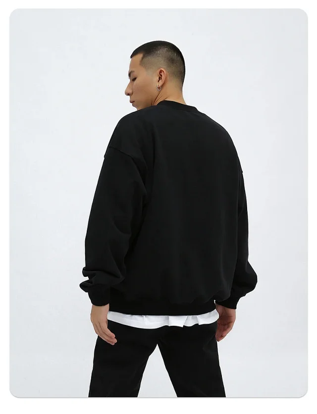 RFSD Men's 2025 FW 420g Heavyweight Fleece Streetwear Crewneck Sweatshirt Detail