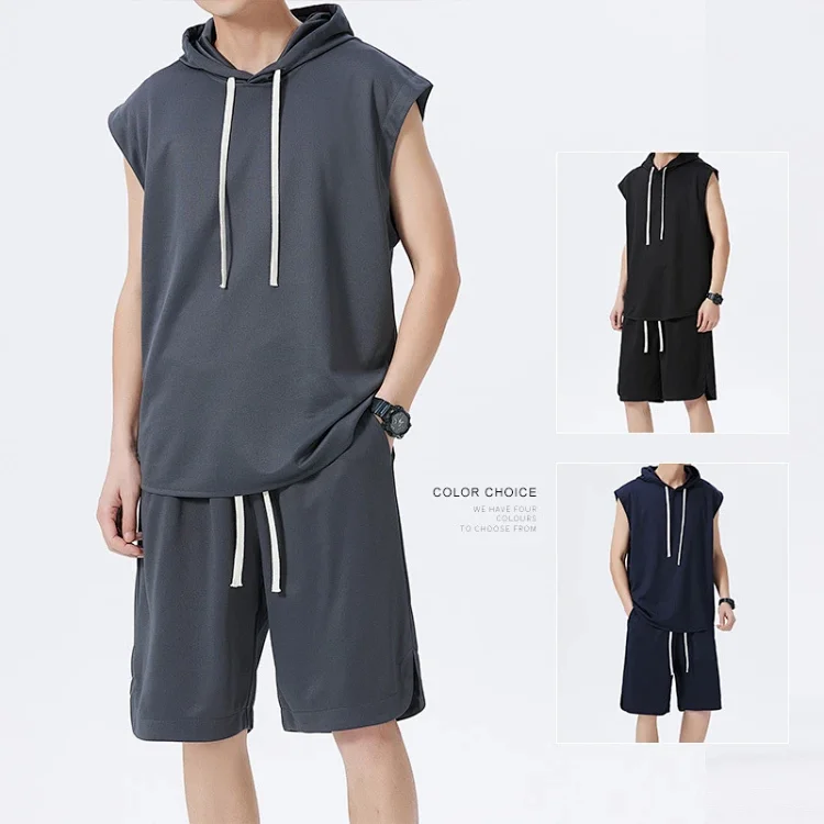 Men's Summer Ice Silk Sportswear Set