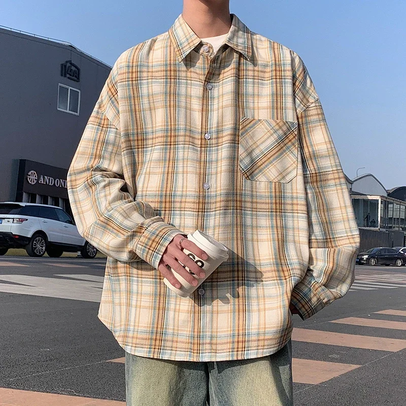 Unisex Retro Plaid Shirt Jacket