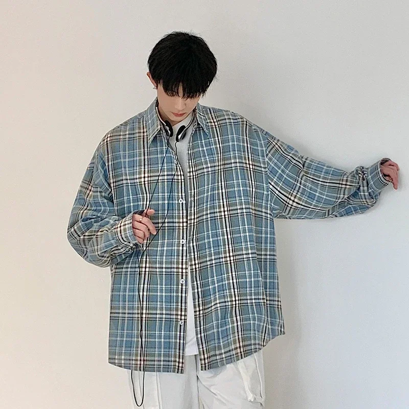 Unisex Retro Plaid Shirt Jacket