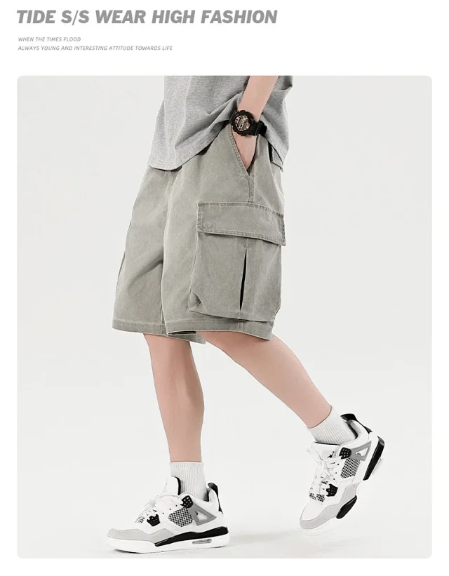 Summer Men's Denim Shorts Detail