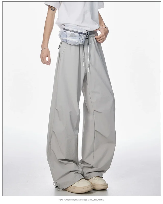 Summer Thin Parachute Pants Detail