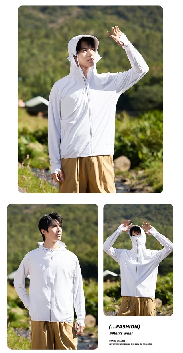 Men's Summer Ice Silk Sun Protective Jacket Detail