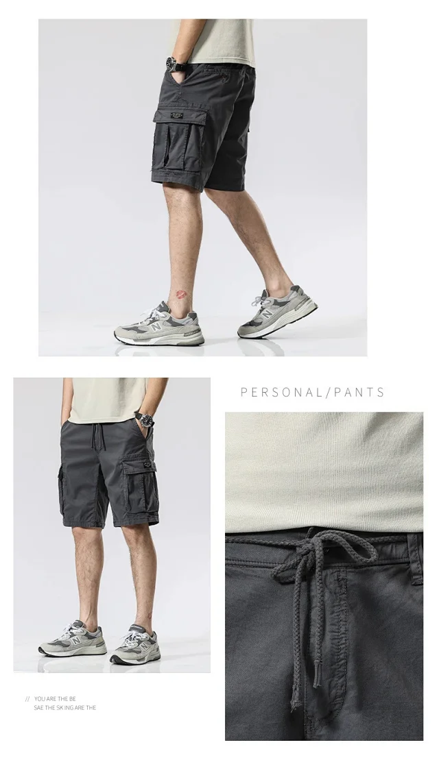 Men's Summer American Cargo Shorts Detail