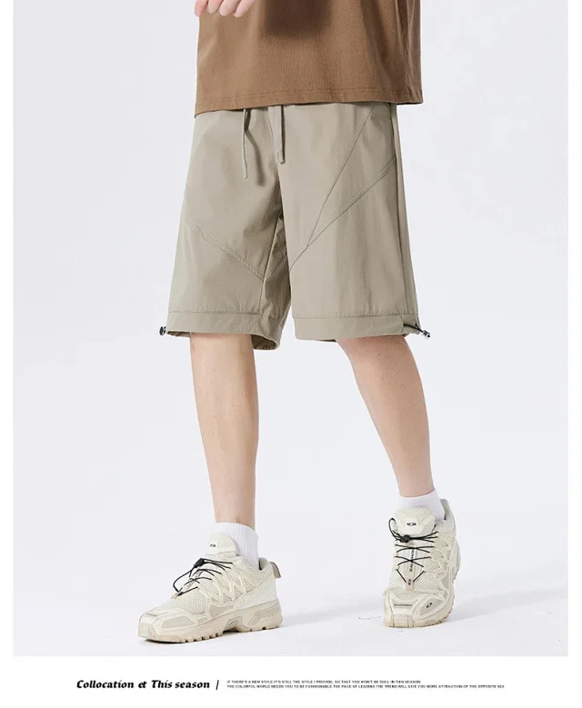 2025 Summer Men's Ice Silk Quick - Dry Shorts Detail