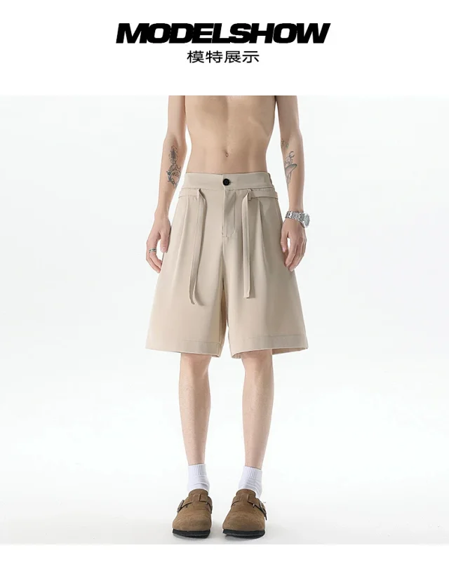 Men's Summer New Solid Color Five-point Shorts Detail