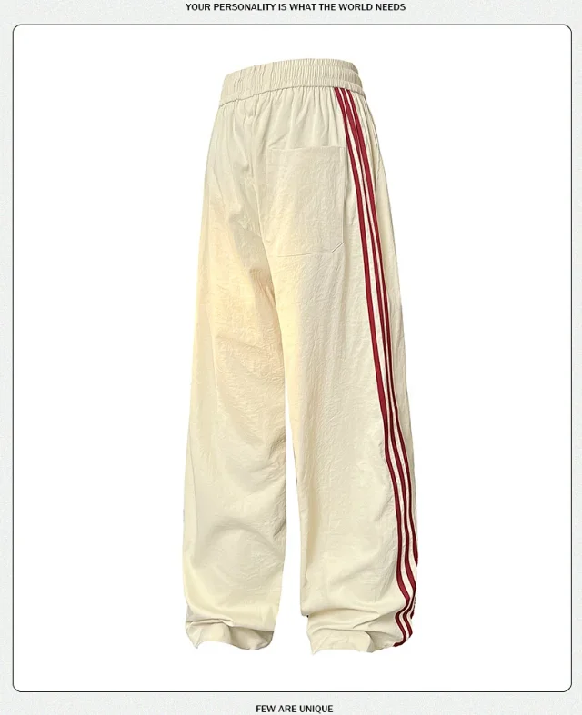 Men's Retro Striped Cargo Pants Detail