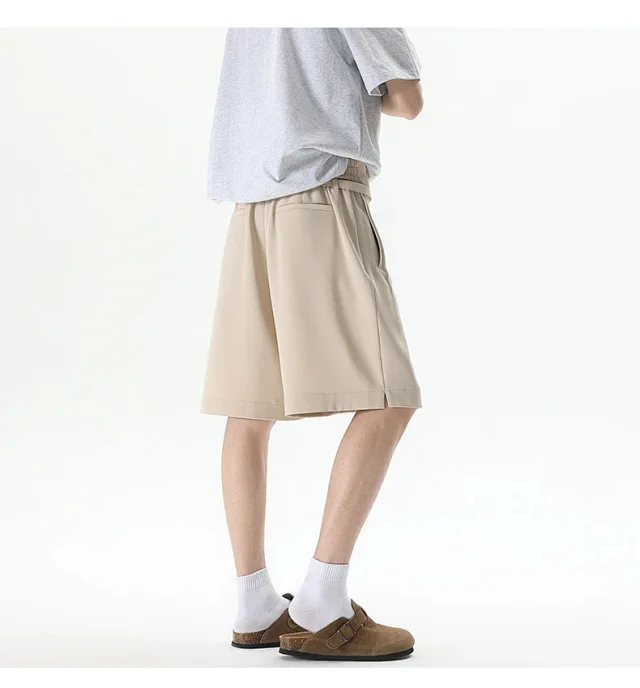 Men's Summer New Solid Color Five-point Shorts Detail