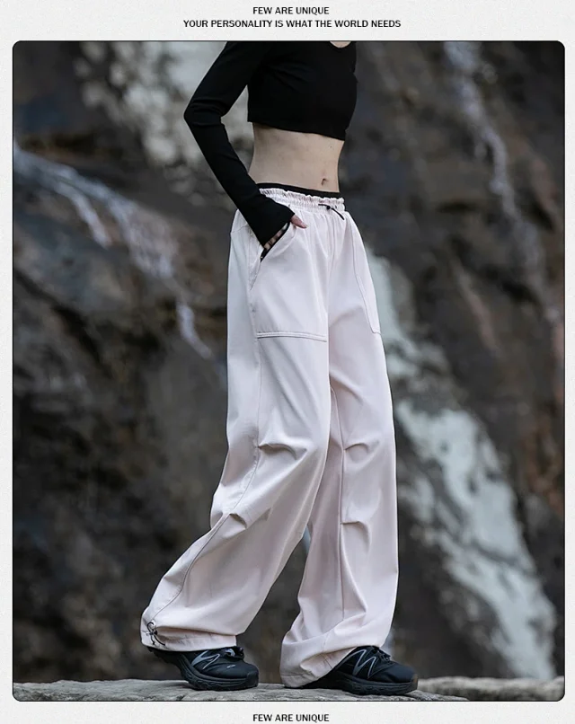 Windproof Waterproof Parachute Pants Detail