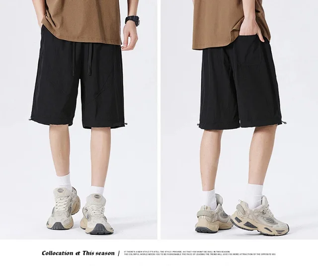 2025 Summer Men's Ice Silk Quick - Dry Shorts Detail
