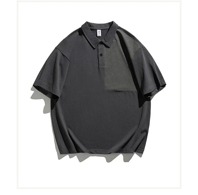 2025 Summer Men's Polo Shirt - Retro Colorblock Detail