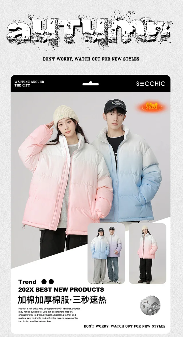 2025 Winter Men's Gradient Puffer Coat Detail
