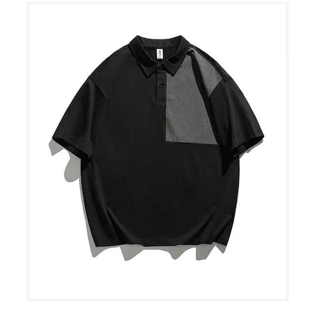 2025 Summer Men's Polo Shirt - Retro Colorblock Detail