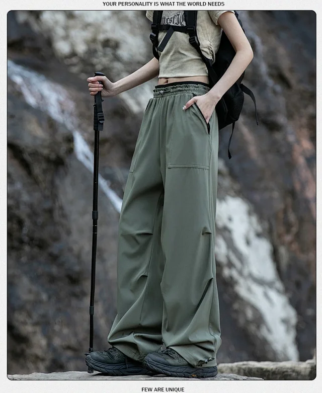 Windproof Waterproof Parachute Pants Detail