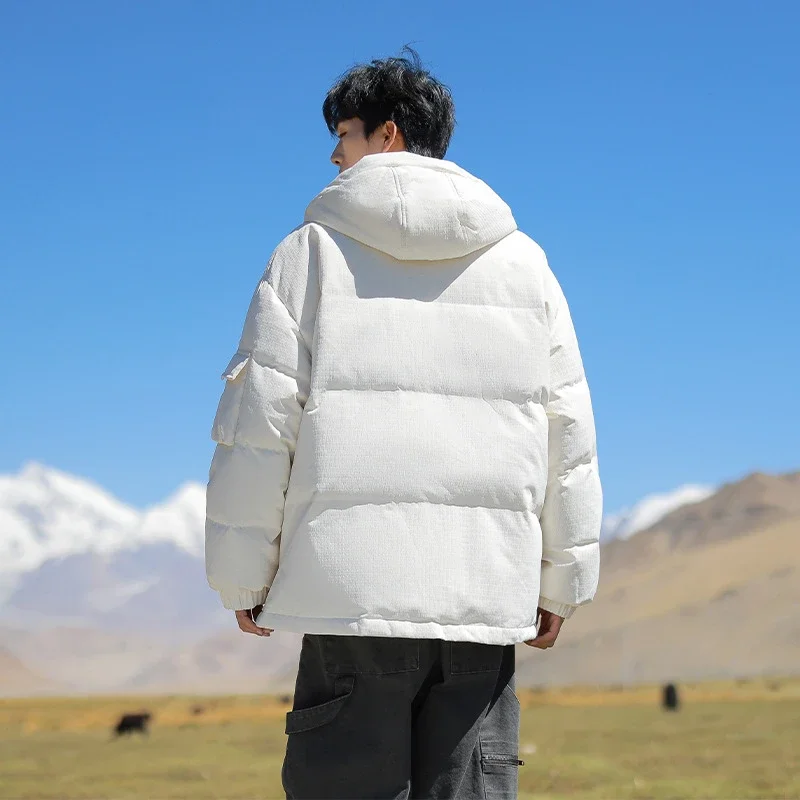 Men's Winter Down Jacket (90% White Duck Down) Couple's Bread Coat