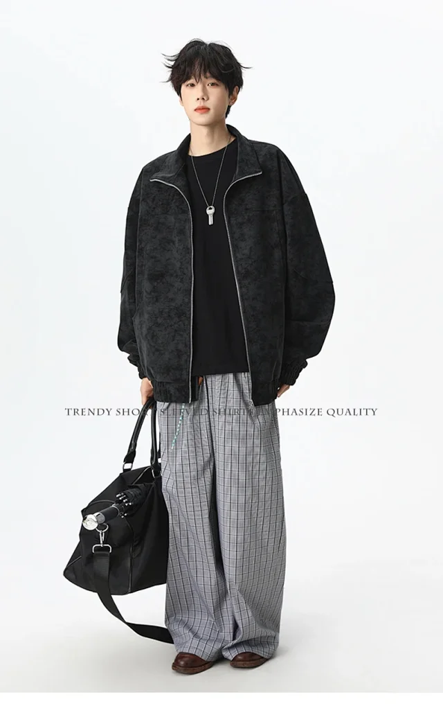 Autumn/Winter New Men's PU Leather Jacket Detail